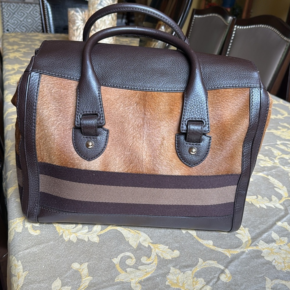 Elegant Brown Leather Men's Bag - Picture 5 of 13
